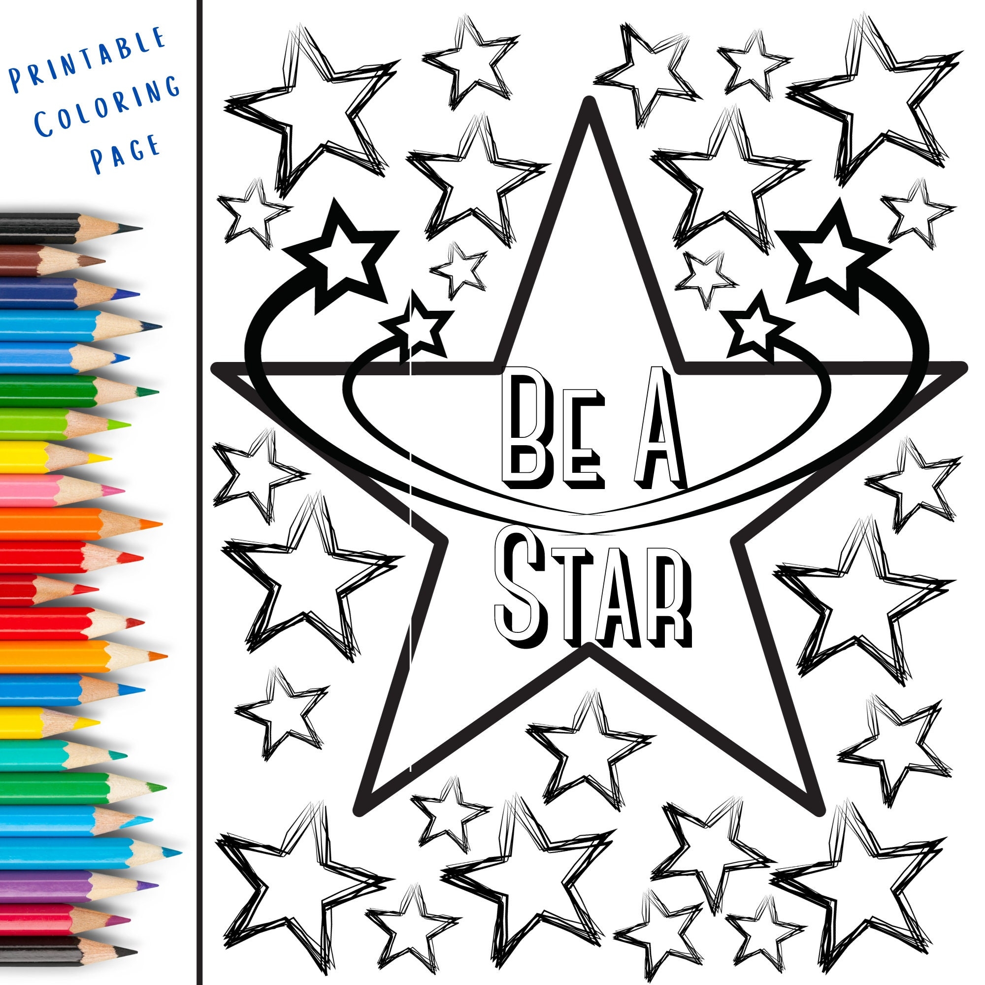 star coloring printable