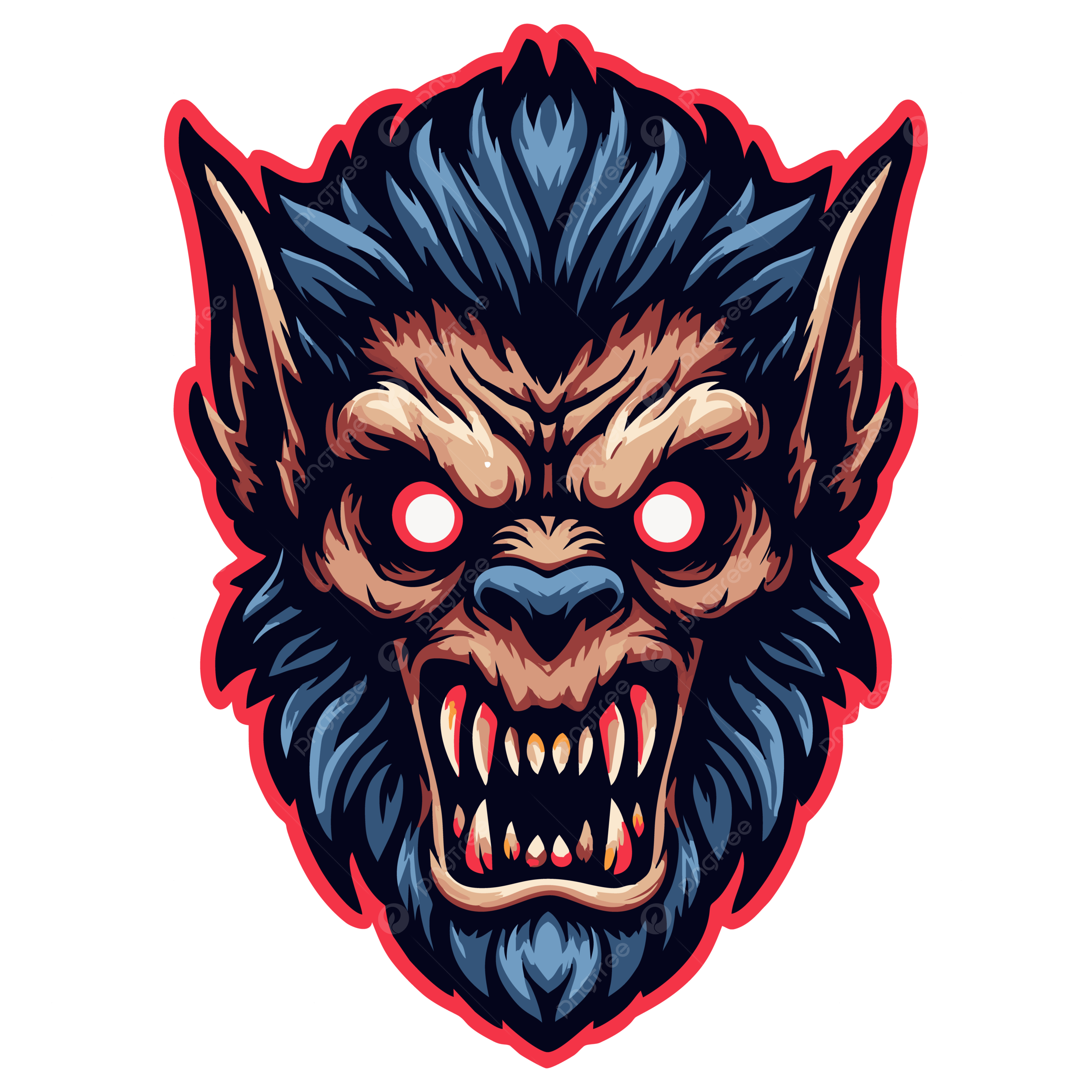 Beast Halloween Mask Printable Vector Pumpkin Halloween Werewolf PNG And Vector With Transparent Background For Free Download