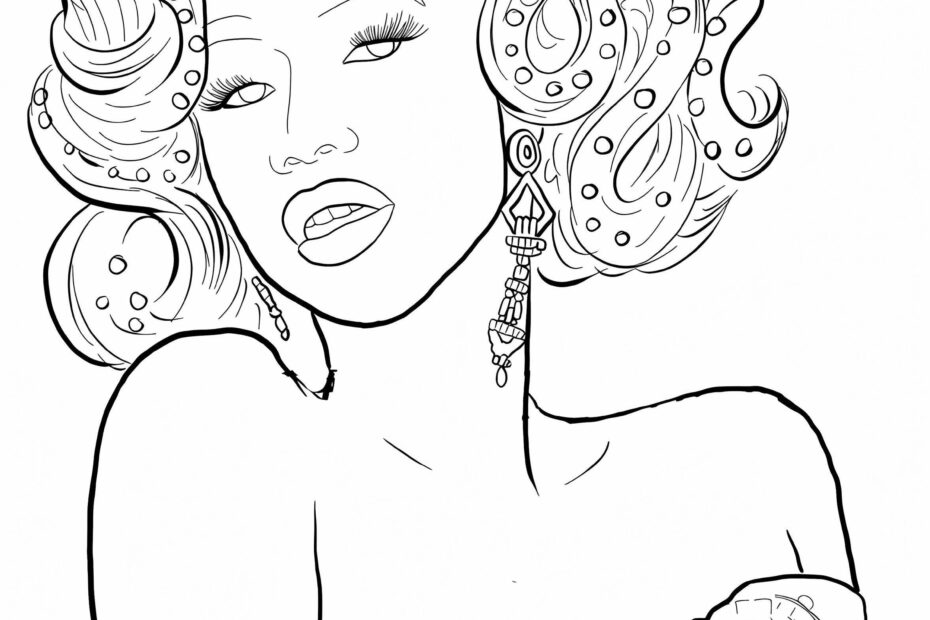 Beautiful Cardi B Coloring Page