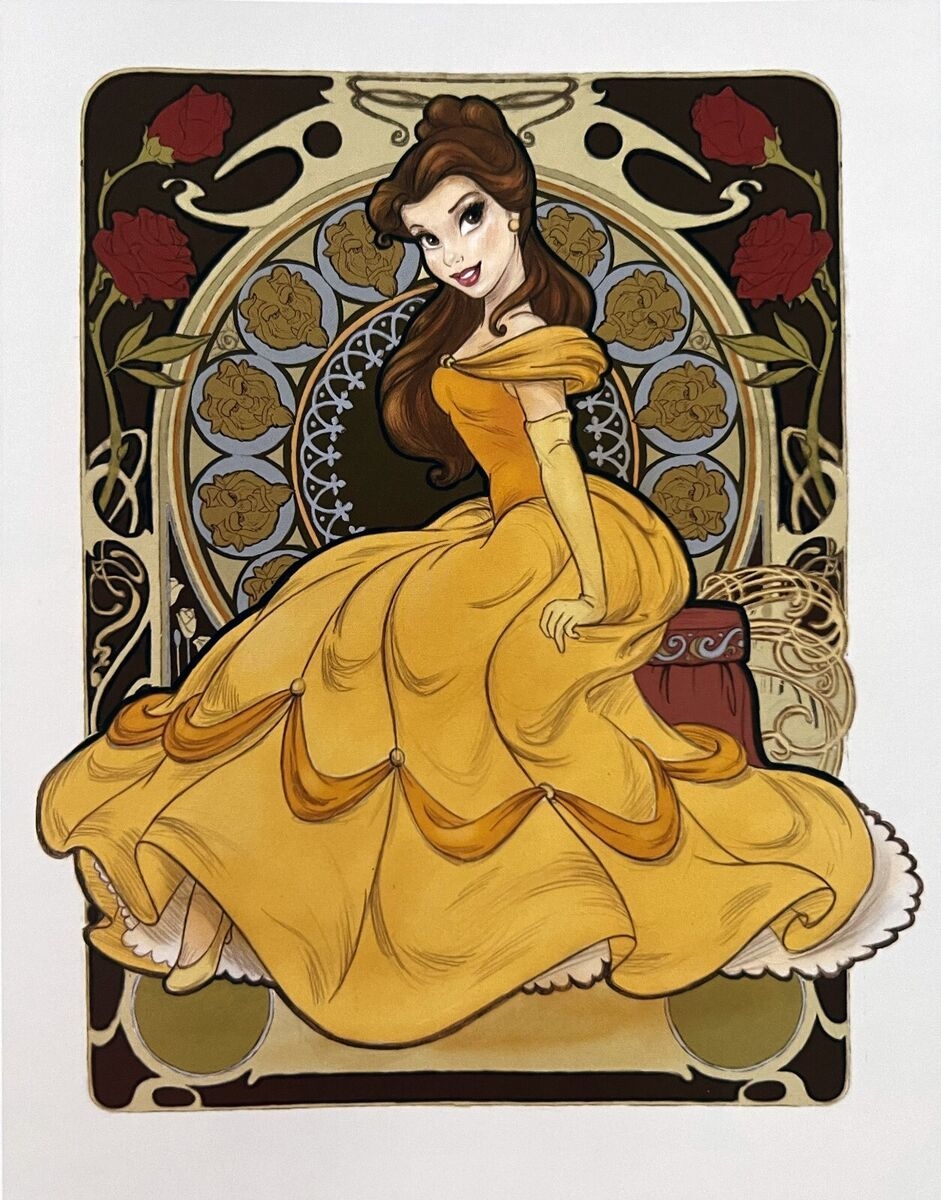 Belle Disney Princess Inspired Concept Book Art 9in X 10 5in 