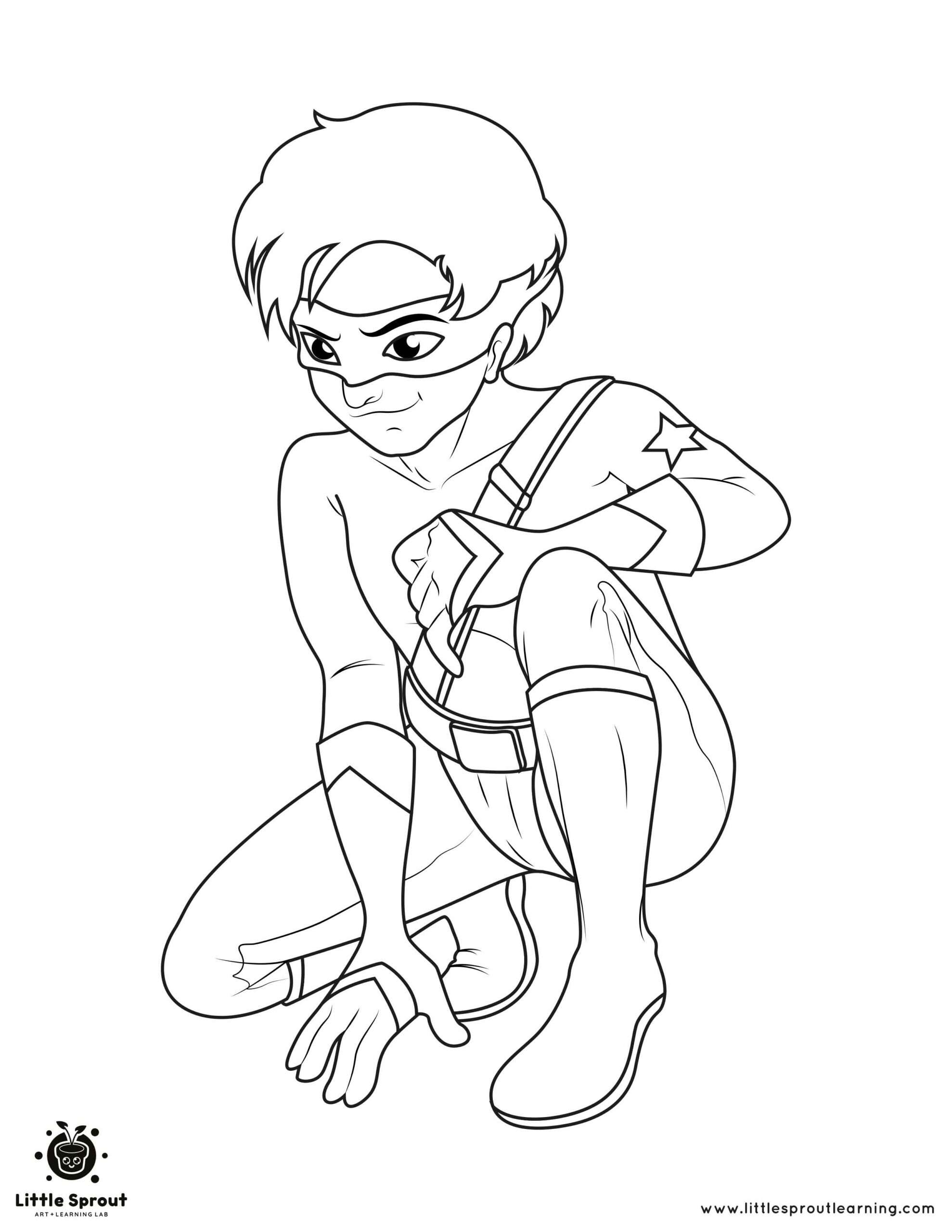 Best Superhero Coloring Pages 10 Little Sprout Art