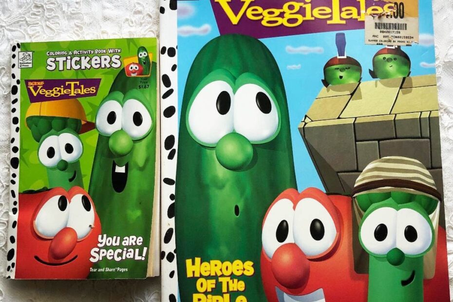 Big IDEAS VEGGIE TALES Coloring Book U0026 Small Sticker Coloring Book Dalmatian Press Heroes Of The Bible 2 Books Etsy