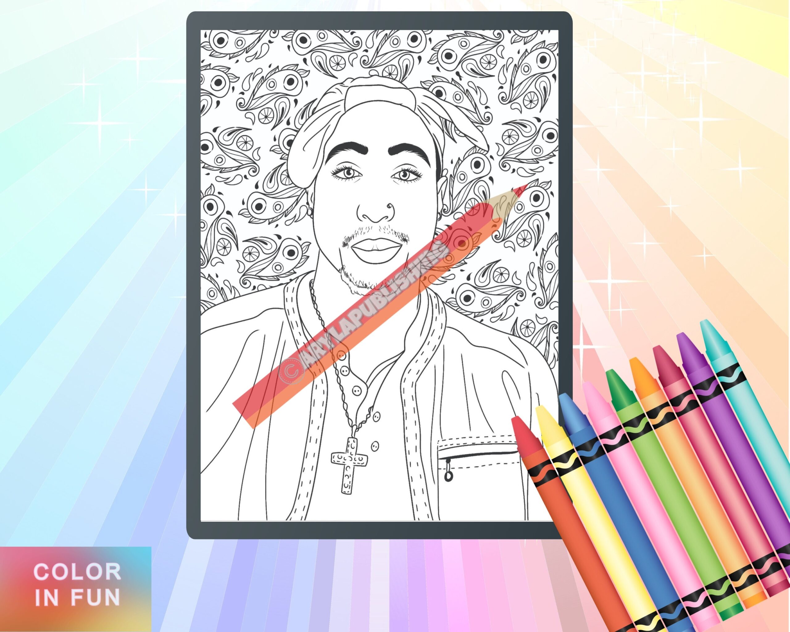 Black Rappers Coloring Page Printable Colouring Page Adult Color 