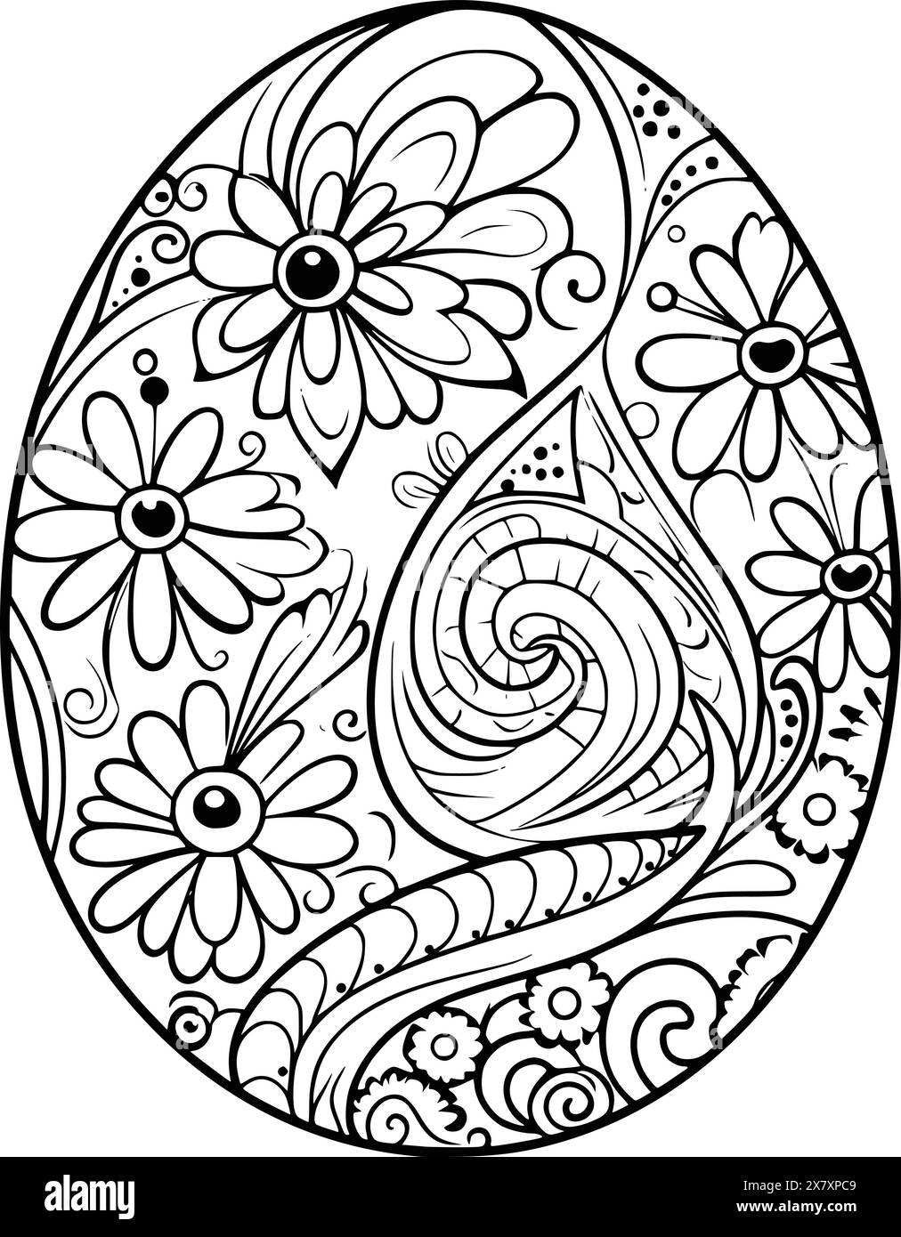 Blank Easter Egg Coloring Pages Free Black And White Stock Photos 