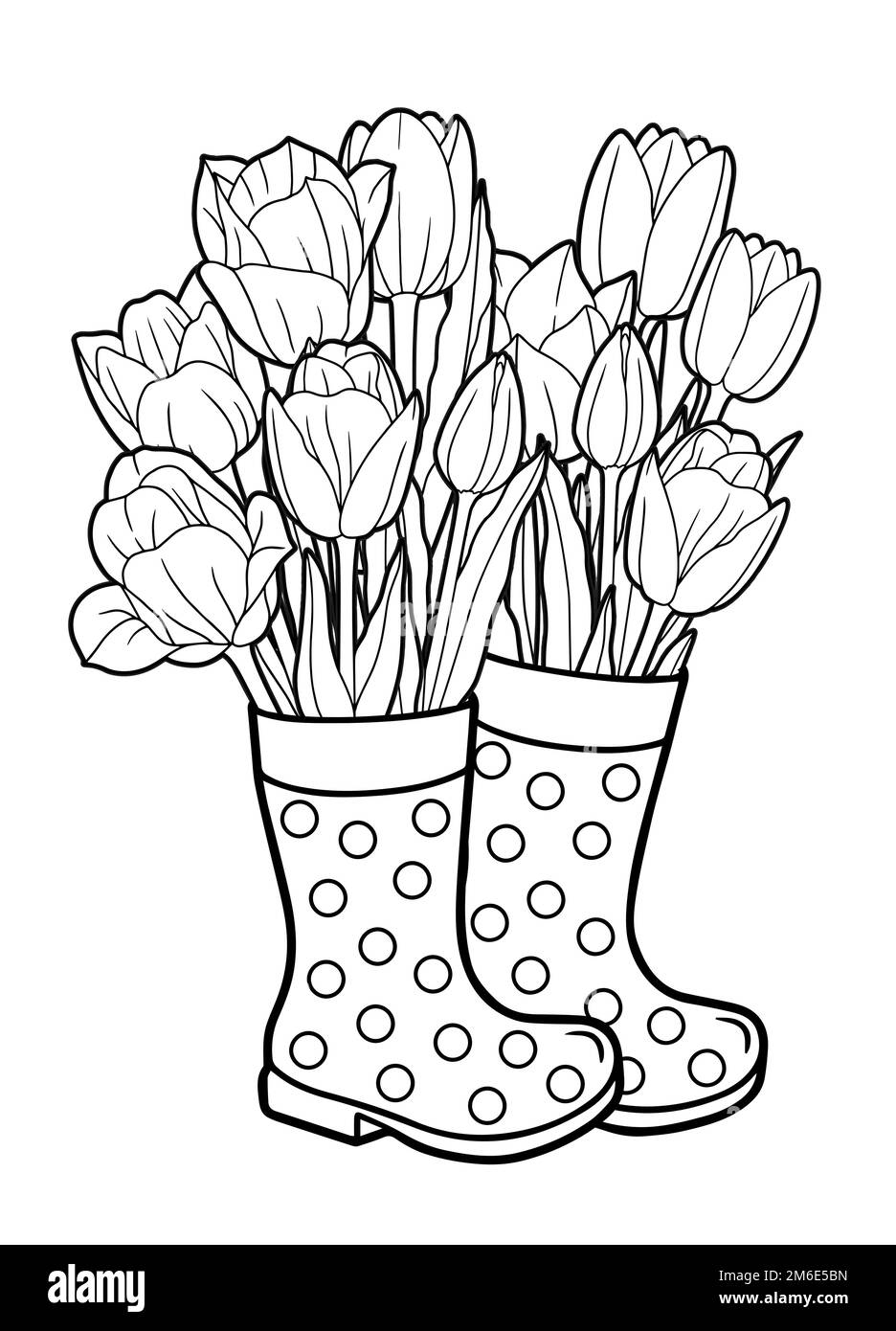 tulip coloring pages for adults