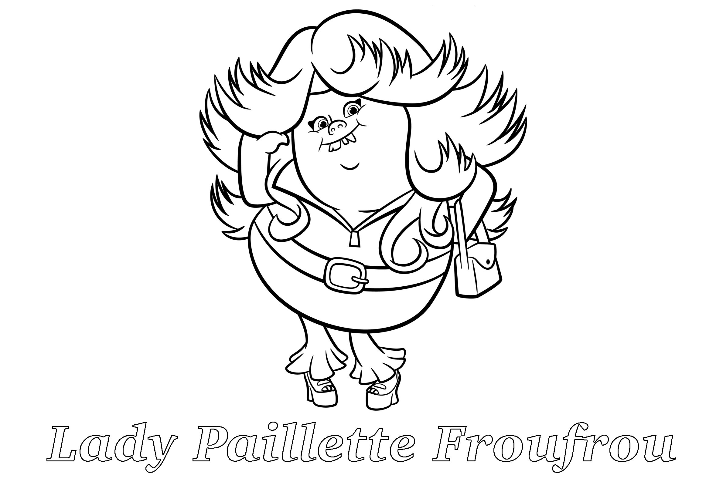 Brigitte With Her New Identity Trolls Coloring Pages For Kids