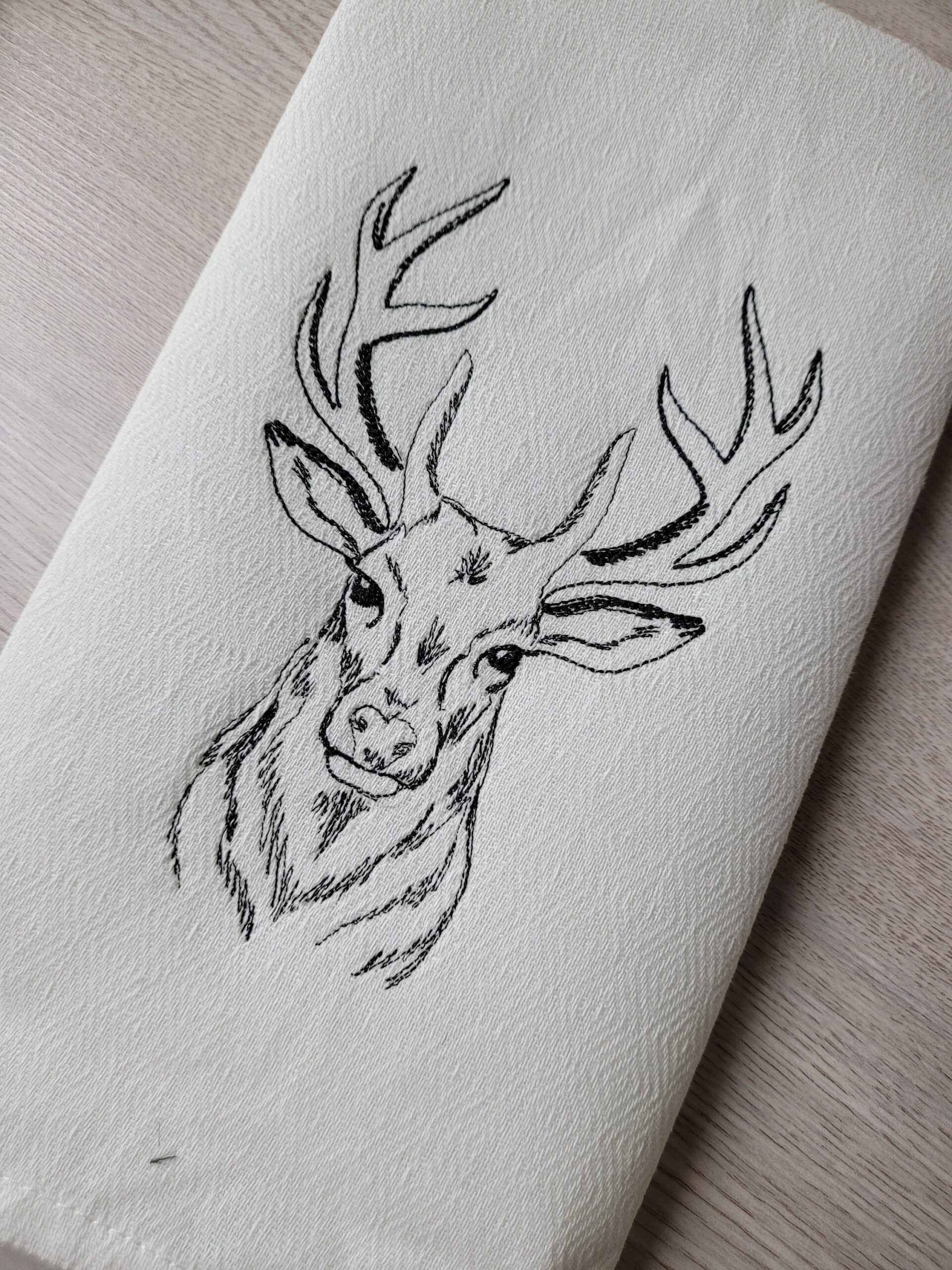 deer head drawing