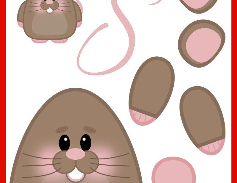 Build A Rat Free Printable Paper Rat Template Chinese New Year Craft