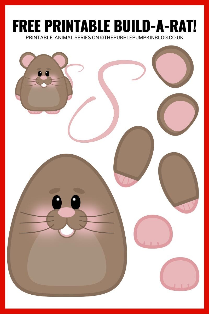 Build A Rat Free Printable Paper Rat Template Chinese New Year 
