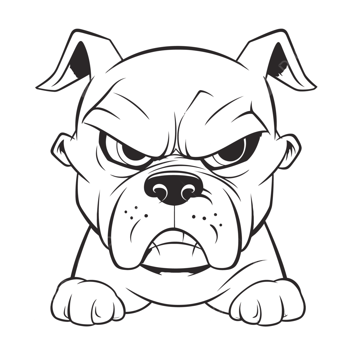 Bulldog With Angry Mouth Outline Sketch Drawing Vector Dog Drawing Wing Drawing Bulldog Drawing PNG And Vector With Transparent Background For Free Download