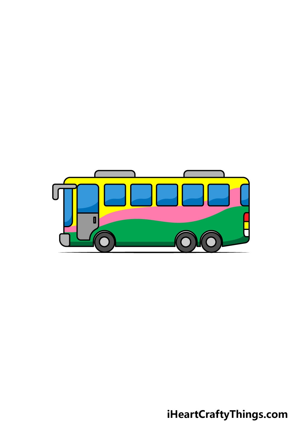 how to draw a bus