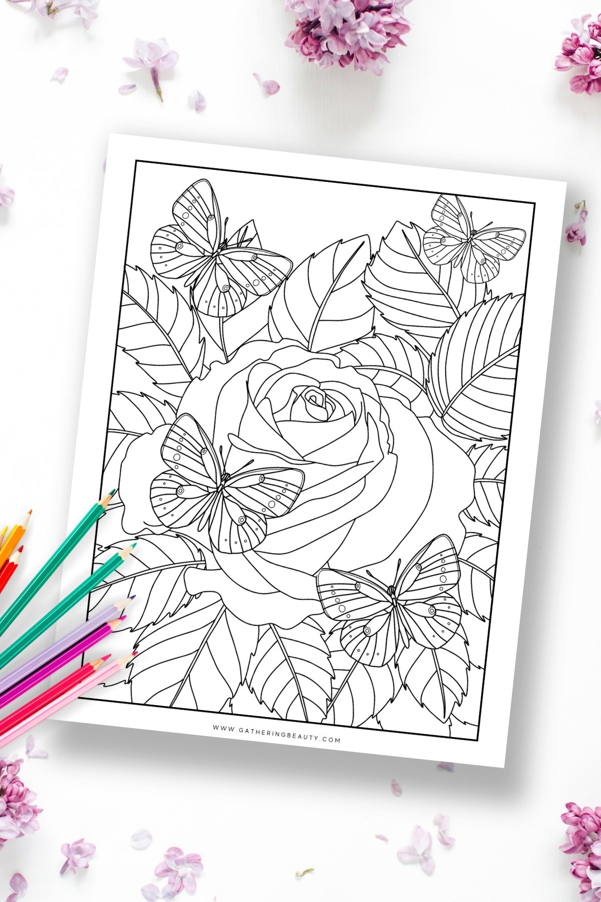 free coloring pages butterflies and flowers