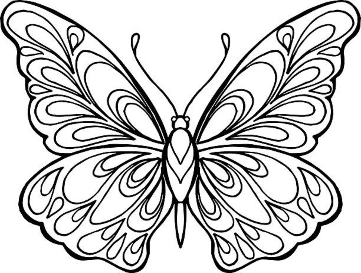 free printable butterfly coloring pages