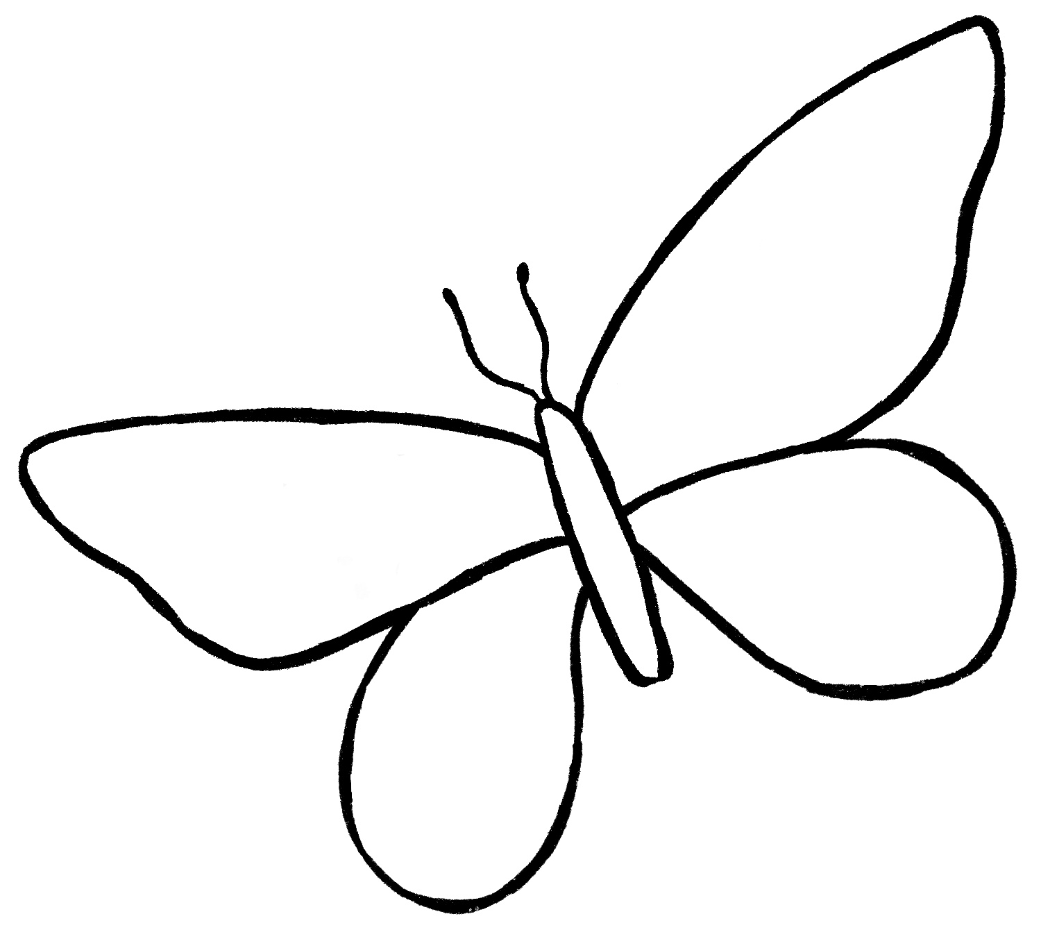 Butterfly Drawing 6 Easy Steps The Graphics Fairy