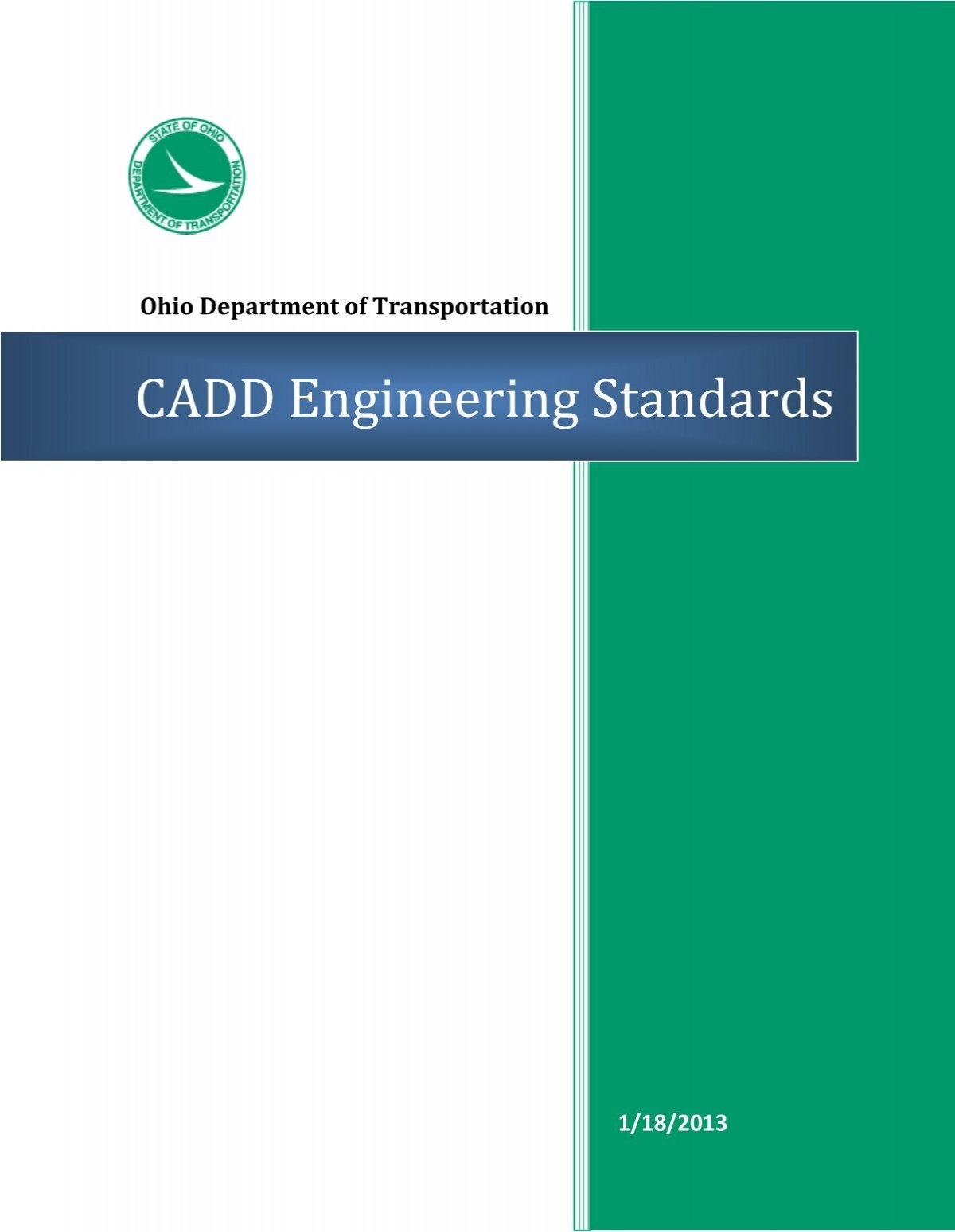 CADD Engineering Standards Ohio Department Of Transportation