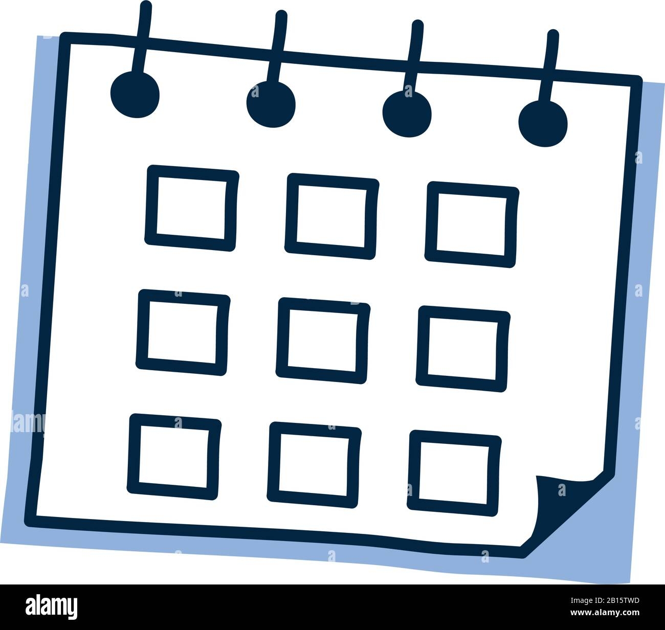 Calendar Doodle Line Fill Style Icon Design Ornament Sketch Art Drawing Cute Idea Creative And Decorative Theme Vector Illustration Stock Vector Image U0026 Art Alamy