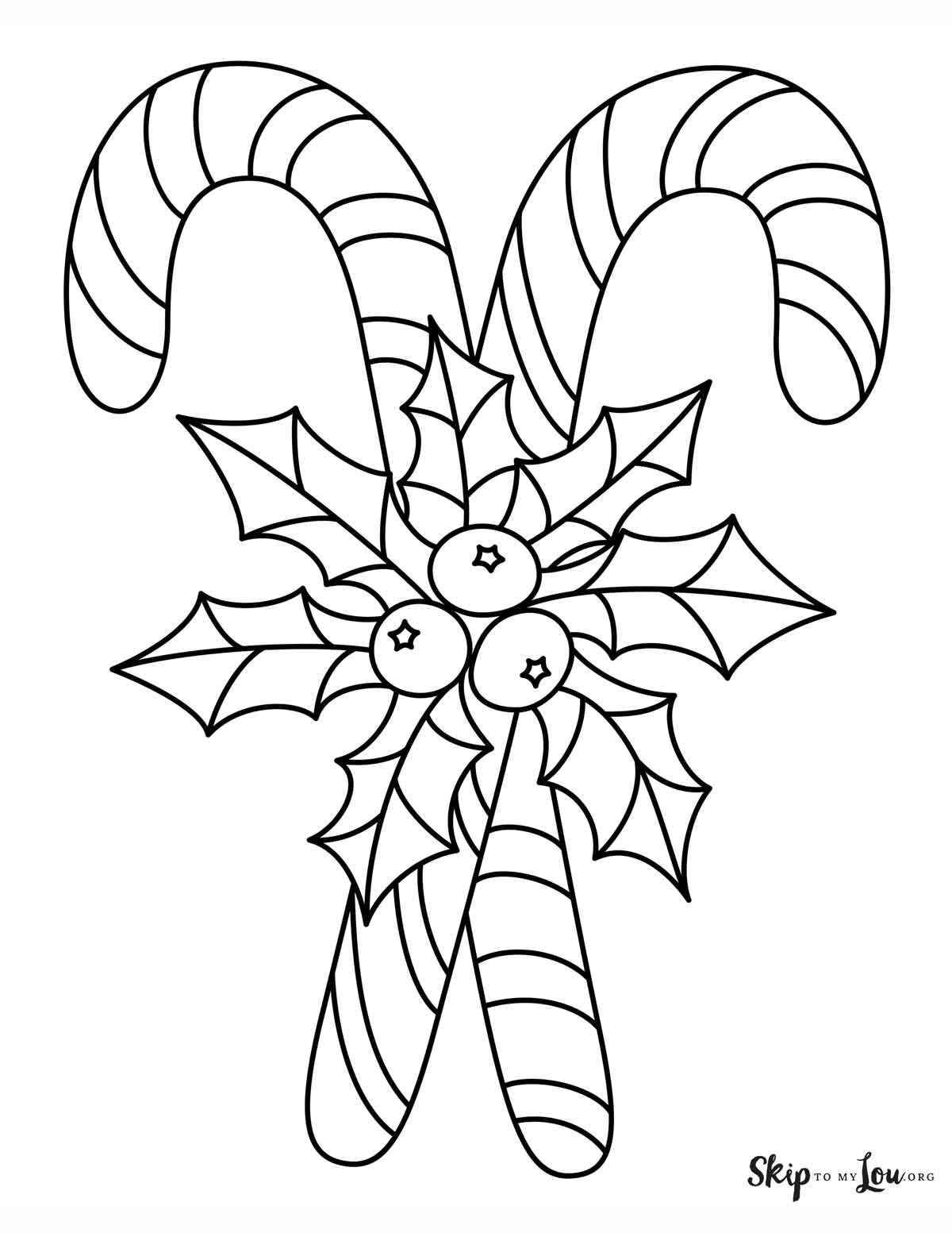 free printable candy cane coloring pages