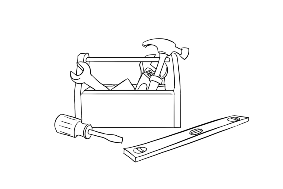 Carpentry Tools For Kids Printable Colouring Page