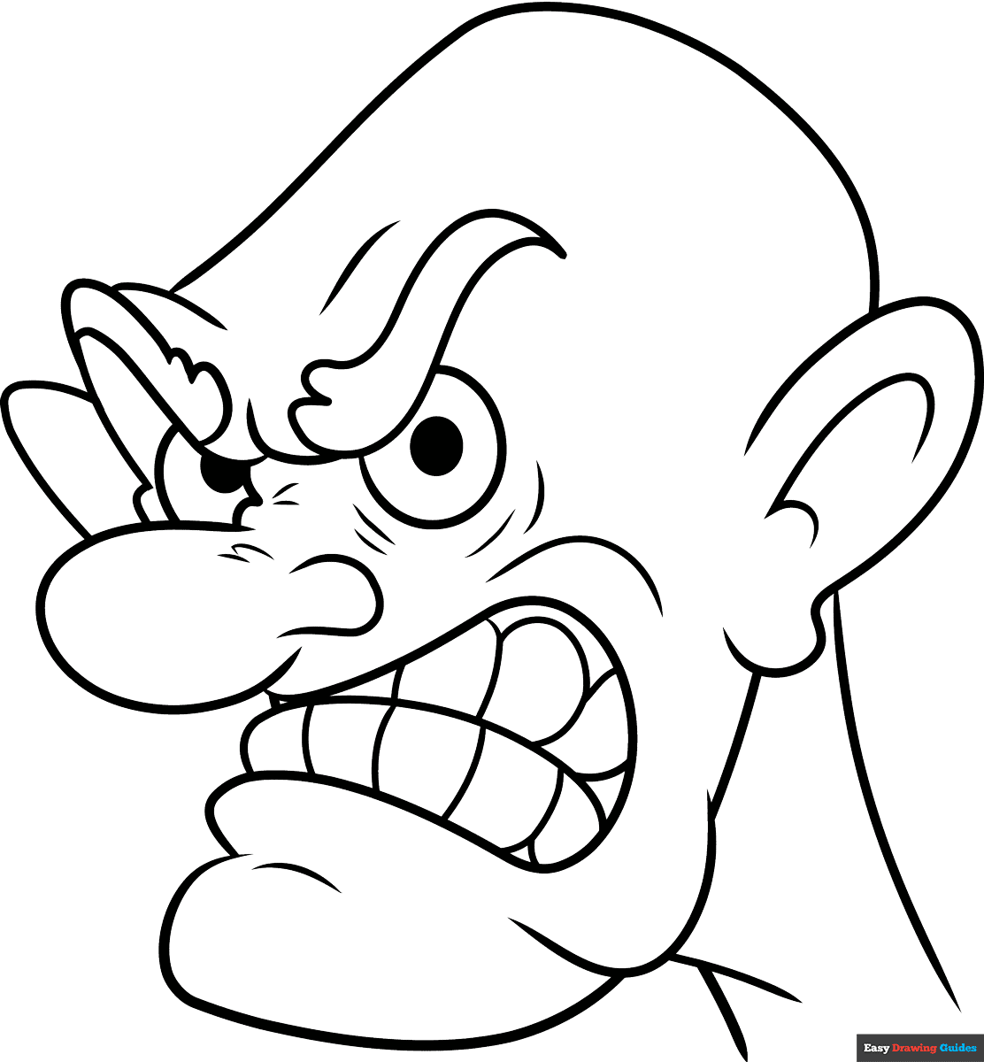 angry face drawing