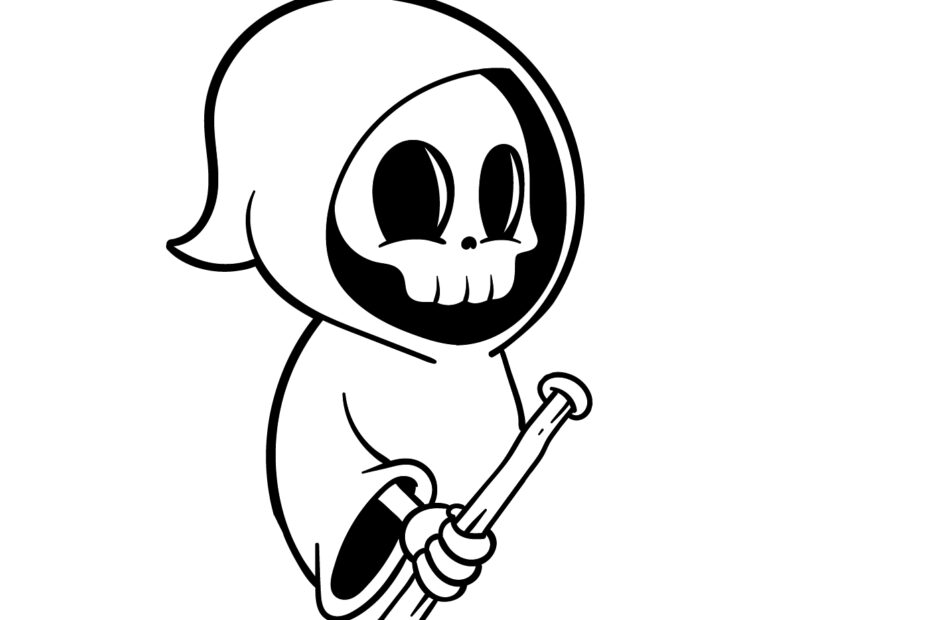 Cartoon Death Drawing How To Draw A Cartoon Death Step By Step