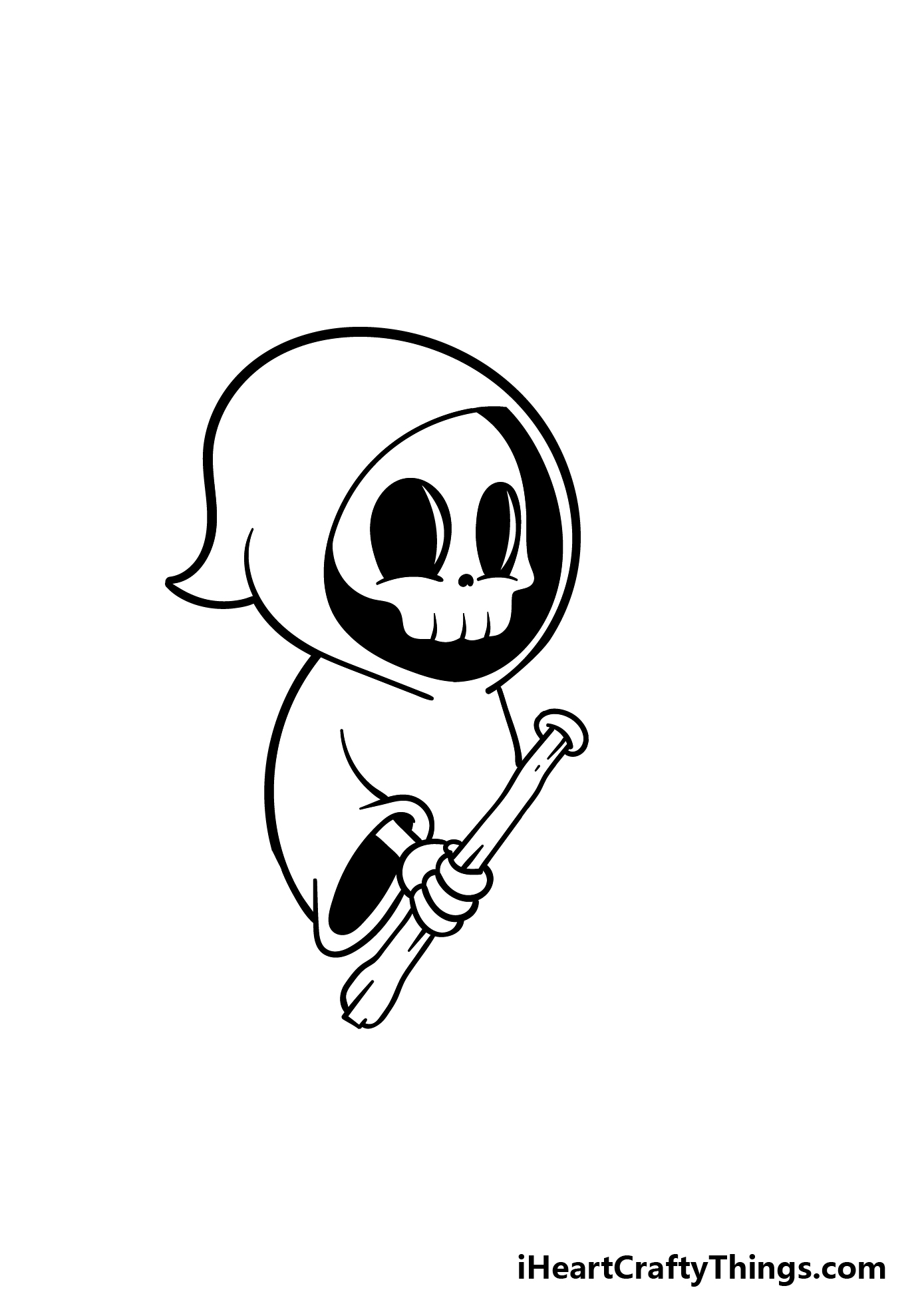 Cartoon Death Drawing How To Draw A Cartoon Death Step By Step
