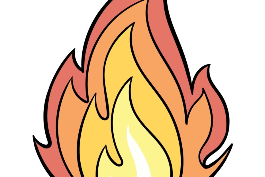 Cartoon Flame Drawing How To Draw A Cartoon Flame Step By Step