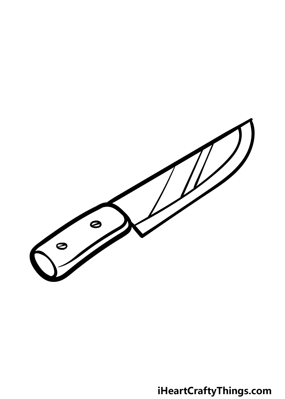 Cartoon Knife Drawing How To Draw A Cartoon Knife Step By Step