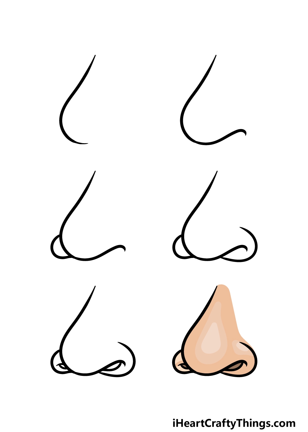 nose drawing easy