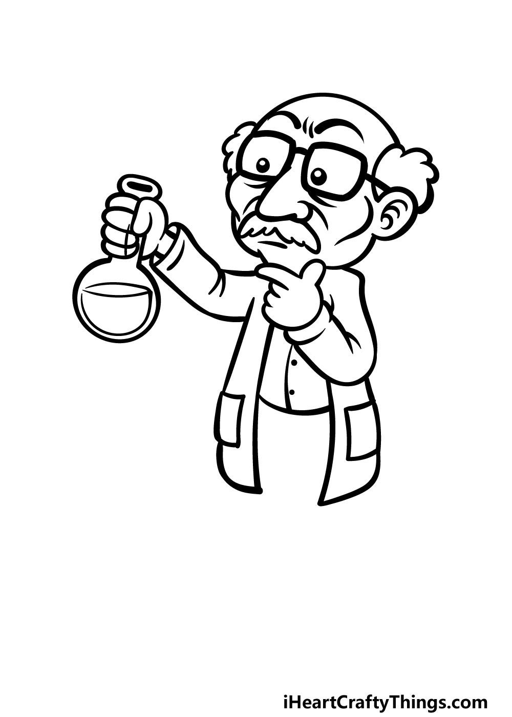 Cartoon Scientist Drawing How To Draw A Cartoon Scientist Step 