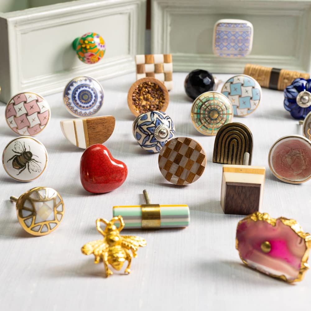 Ceramic Cabinet Knob Floral Pulls For Dresser Drawers Sage Green Farmhouse Style Cabinet Handles Traditional Knob Drawer Knobs Cabinet Knobs 