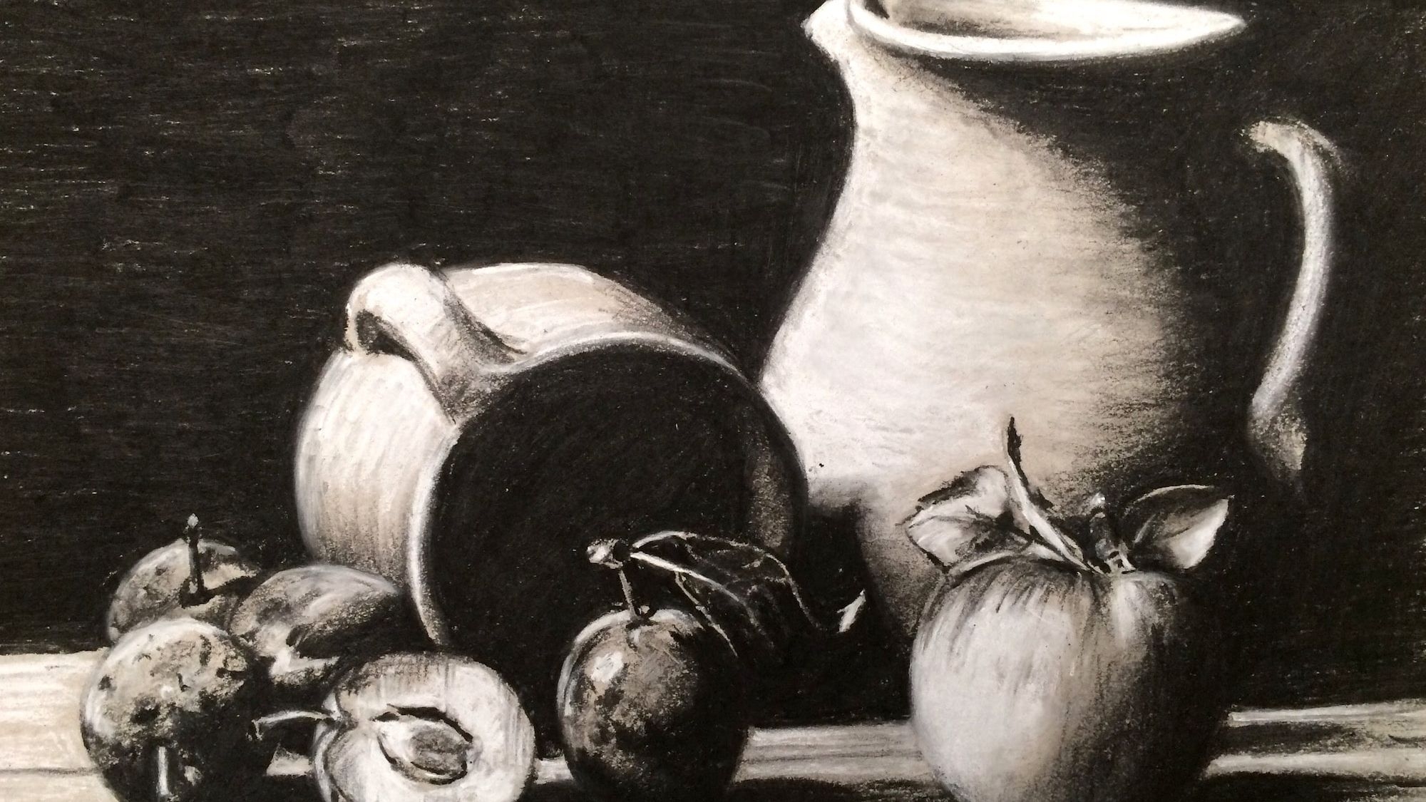 Charcoal Pencils For Beginners Simple Still Life