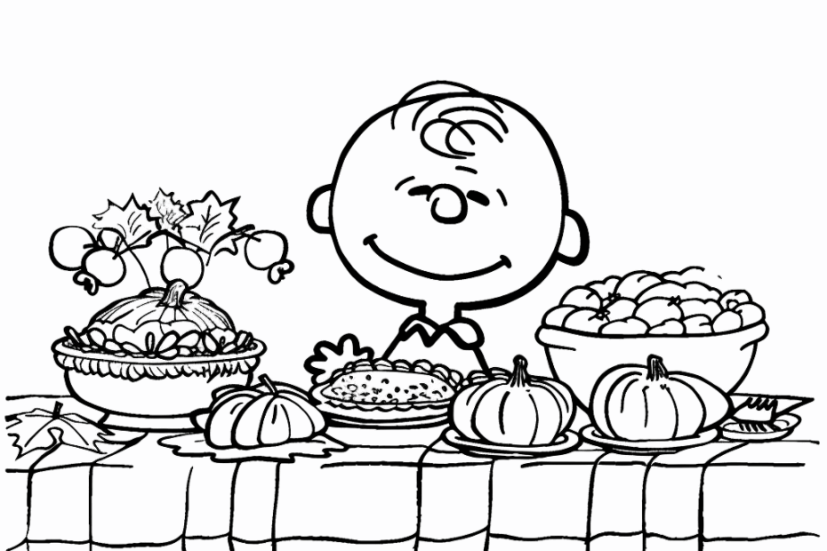 Charlie Brown Thanksgiving Coloring Pages Free U0026 Printable