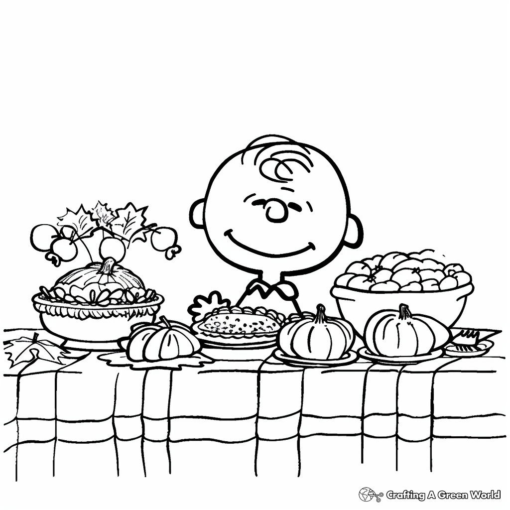 Charlie Brown Thanksgiving Coloring Pages Free U0026 Printable 