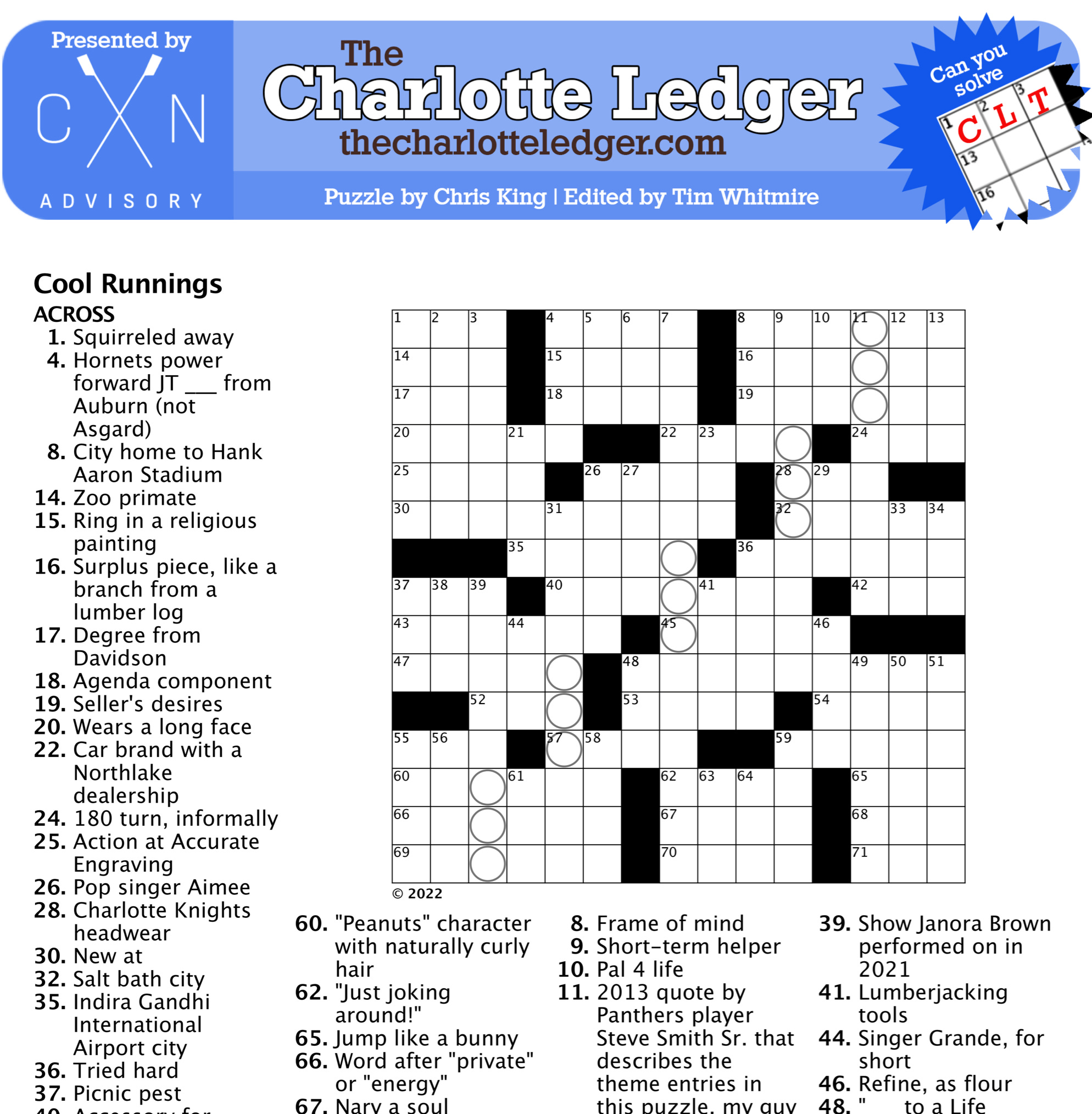 printable daily crossword puzzles