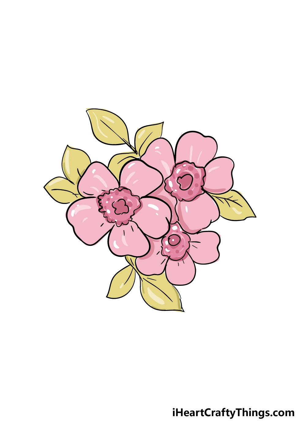 cherry blossom flower drawing