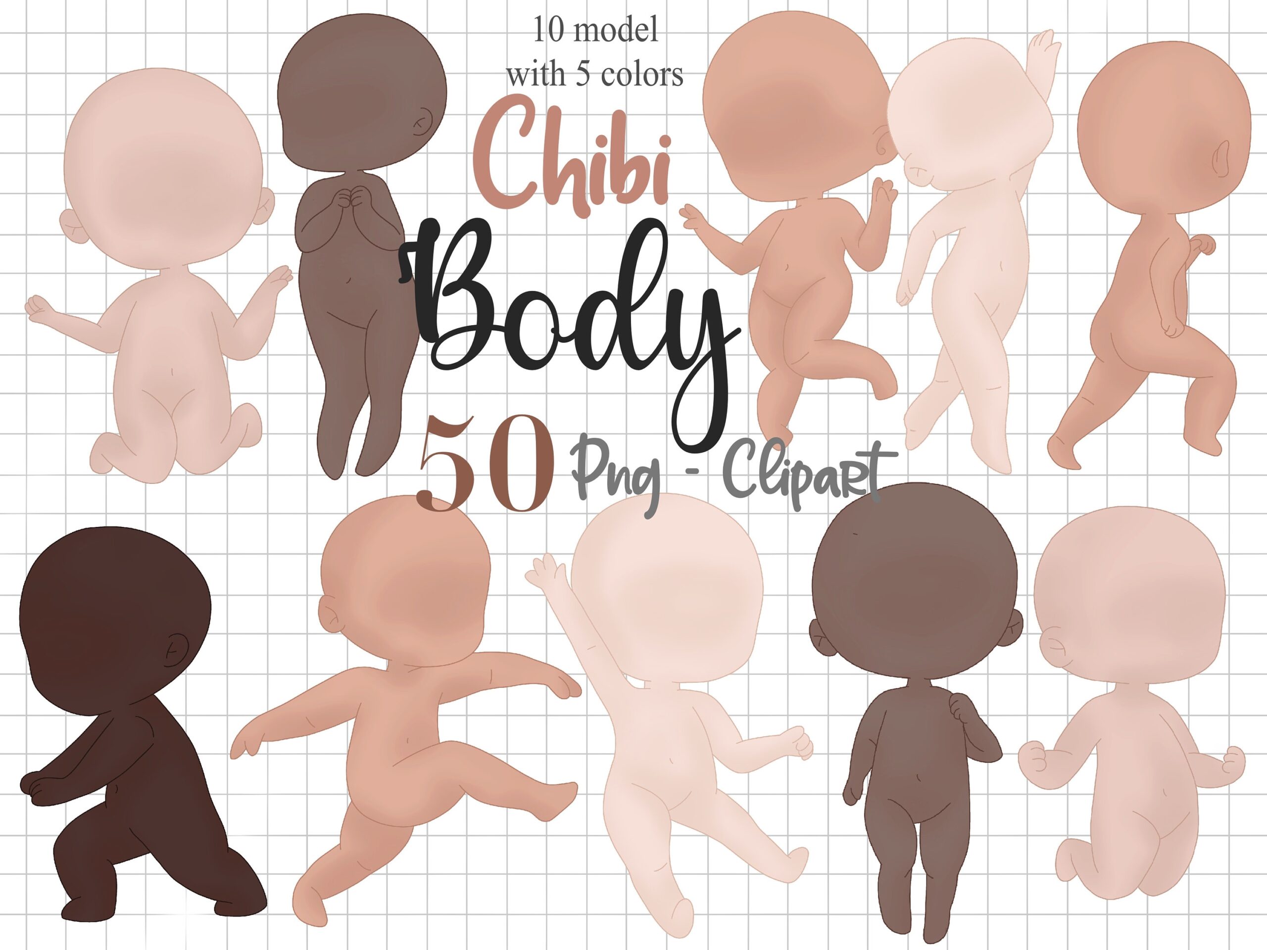 Chibi Base Body PNG Chibi Body PNG Clipart Chibi Maker Clip Art Photoshop Chibi Creator Guides Kawaii Cartoon Character Maker Chibi Drawing Etsy