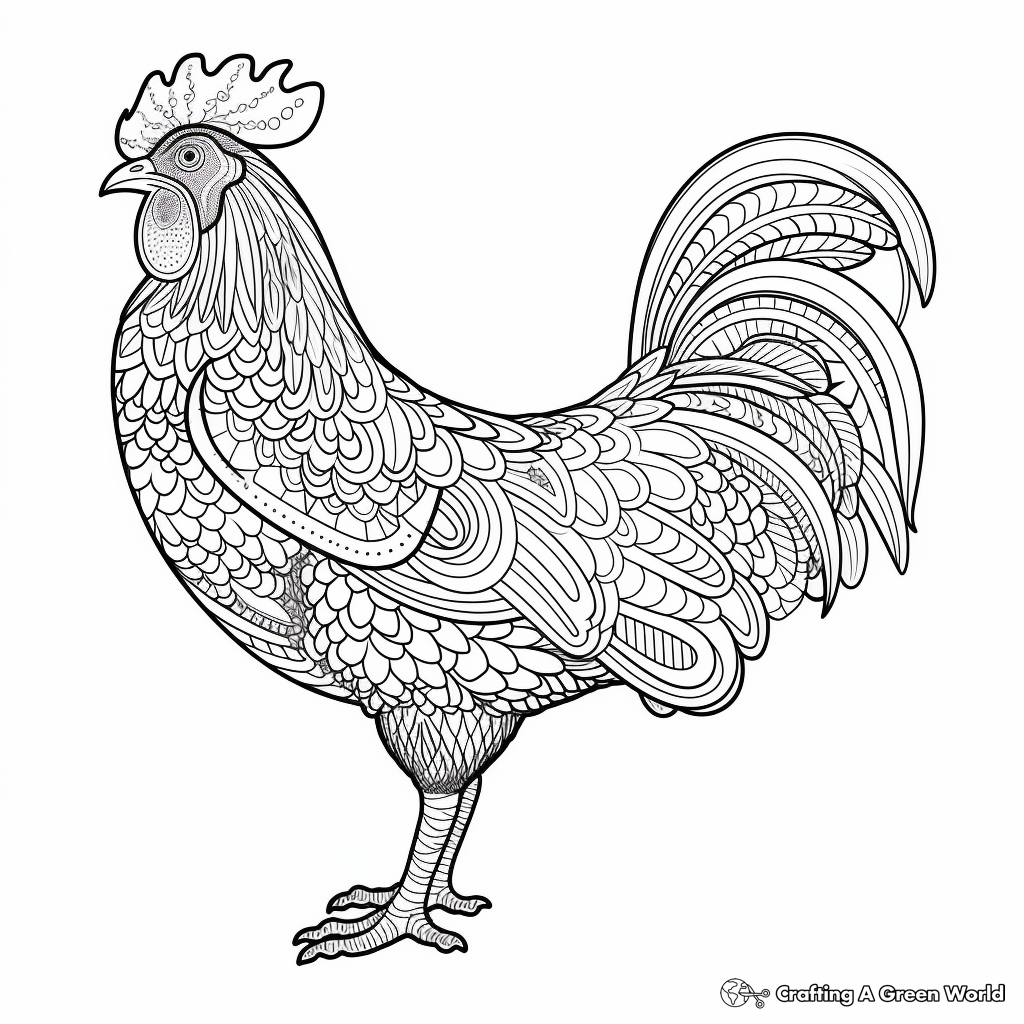 Chicken Coloring Pages For Adults Free U0026 Printable 