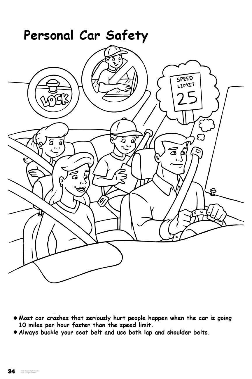 Child Safety Coloring Book 12 X 18