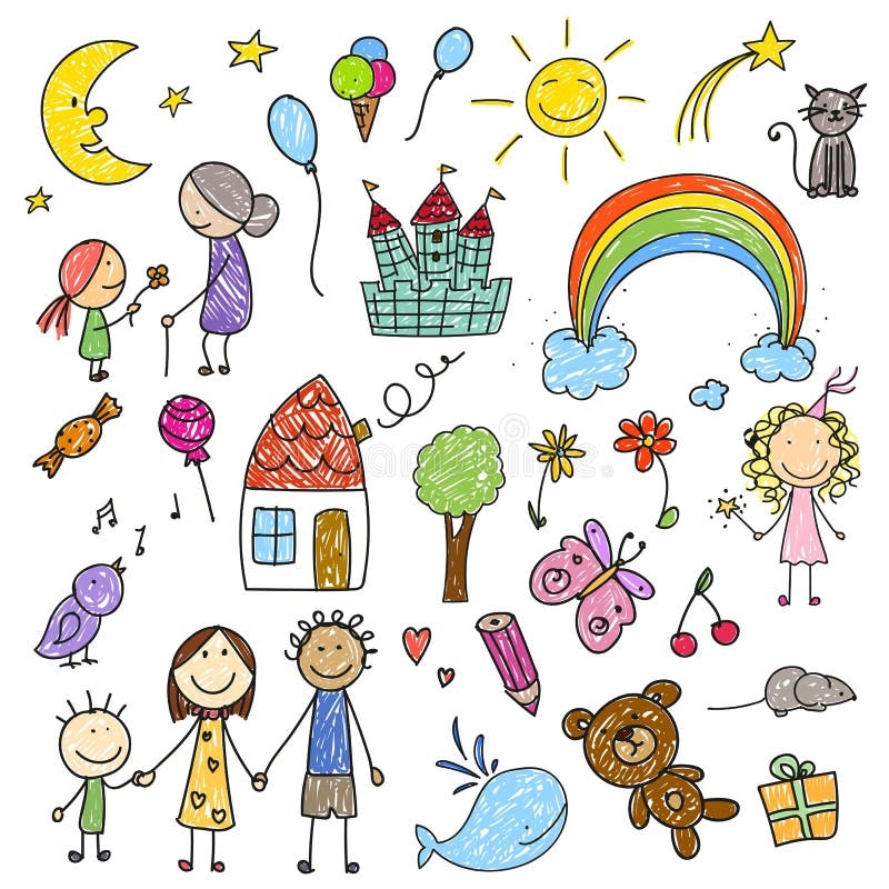 Children People Drawings Stock Illustrations 1 579 Children 