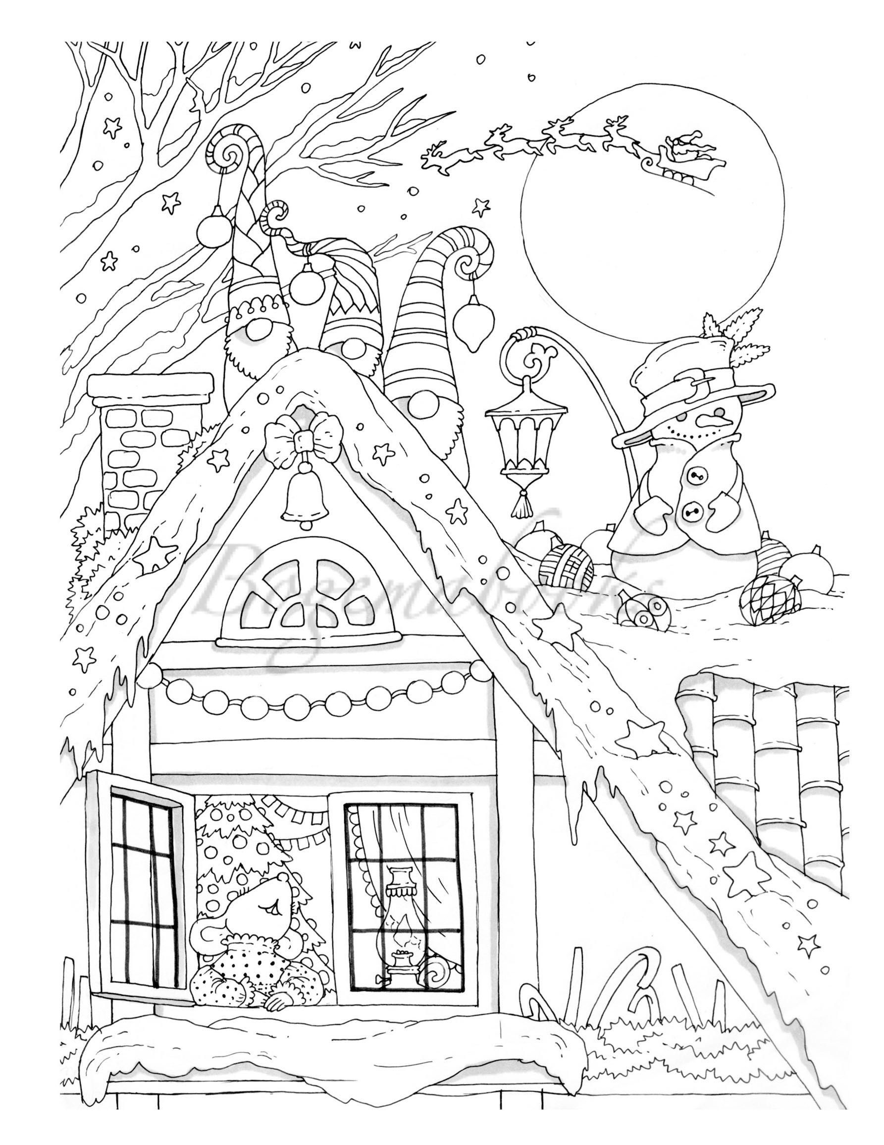 Christmas adult Coloring Book Printable Coloring Pages Coloring Book PDF Digital Coloring Pages Stress Relieving Relaxation Coloring Etsy