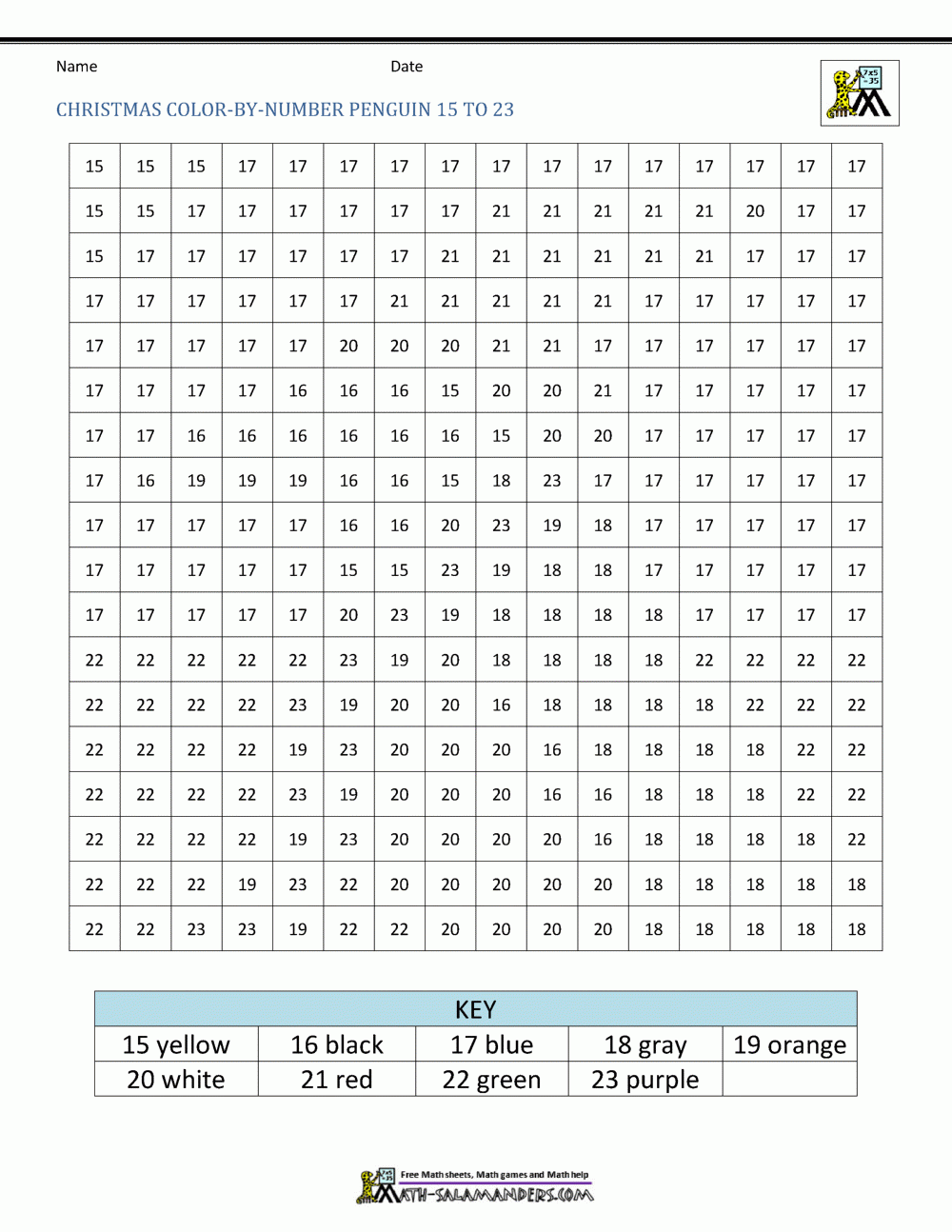 christmas coloring sheets by number