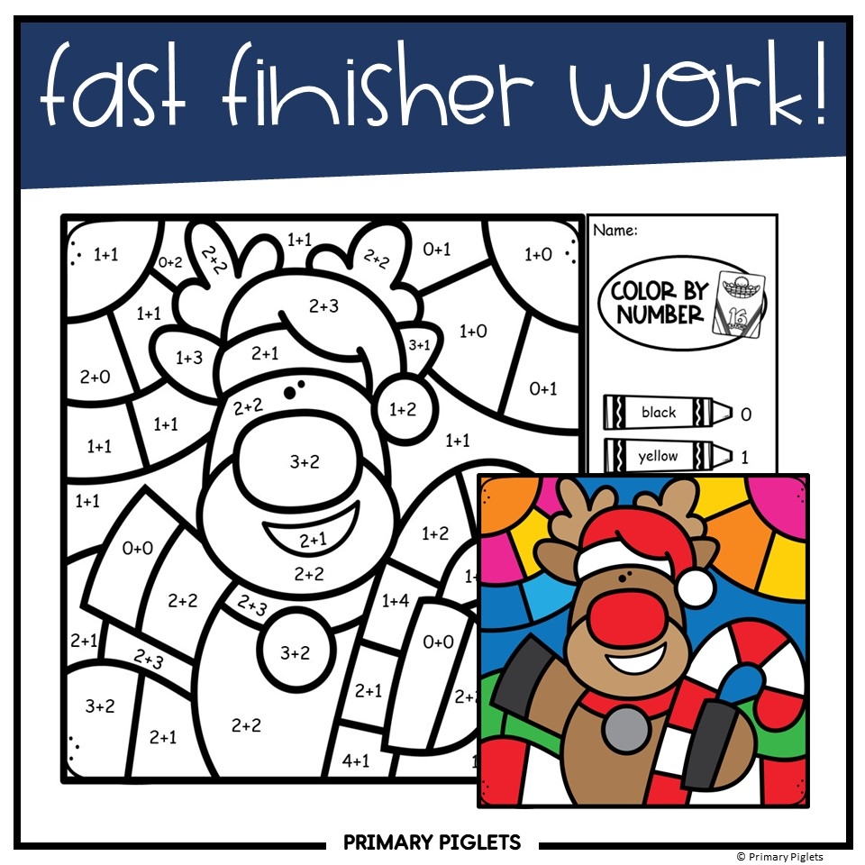 Christmas Coloring Pages Sheets Addition To 5 Color By Number Code Made By Teachers