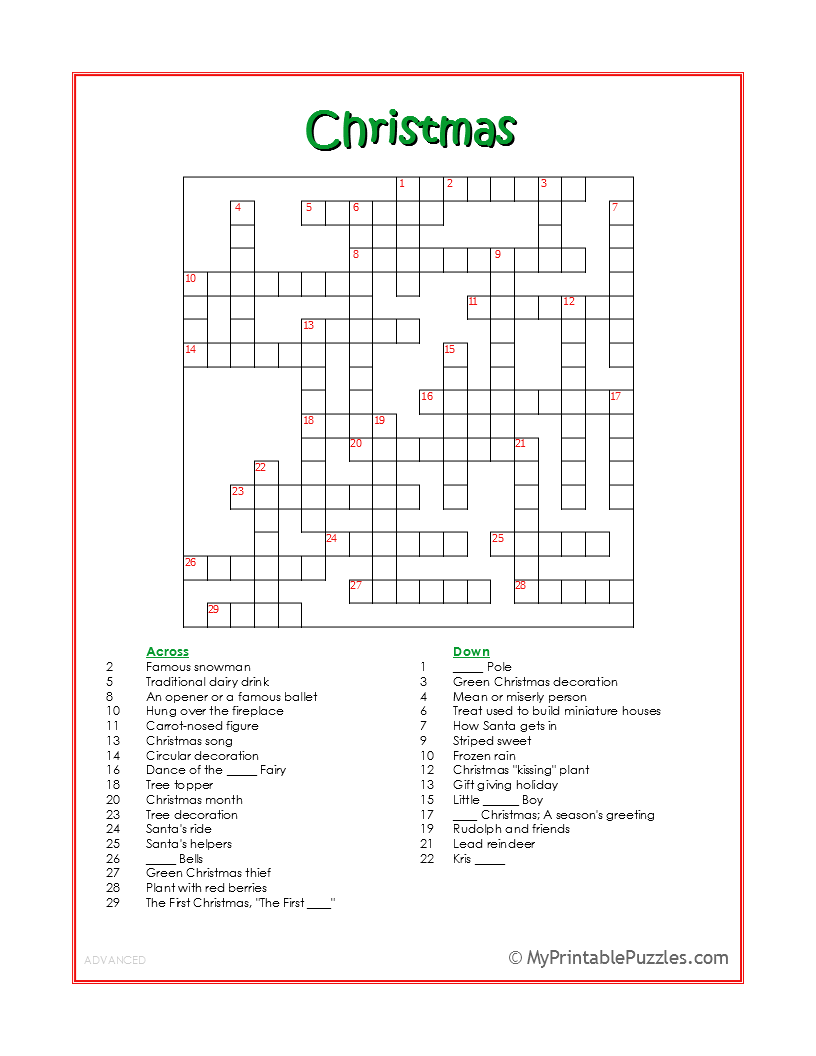 printable crossword puzzles pdf for adults