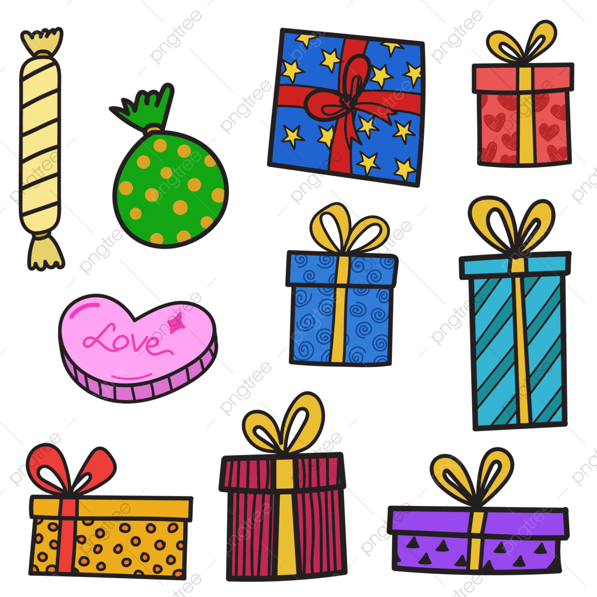 Christmas Gifts Drawing PNG Transparent Images Free Download Vector Files Pngtree