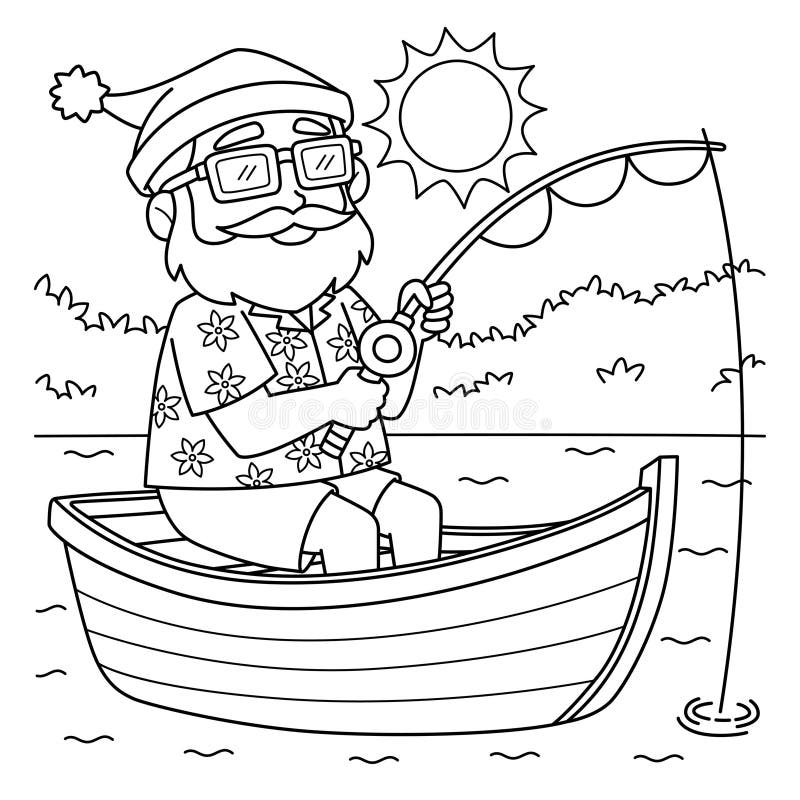 santa's coloring pages printable