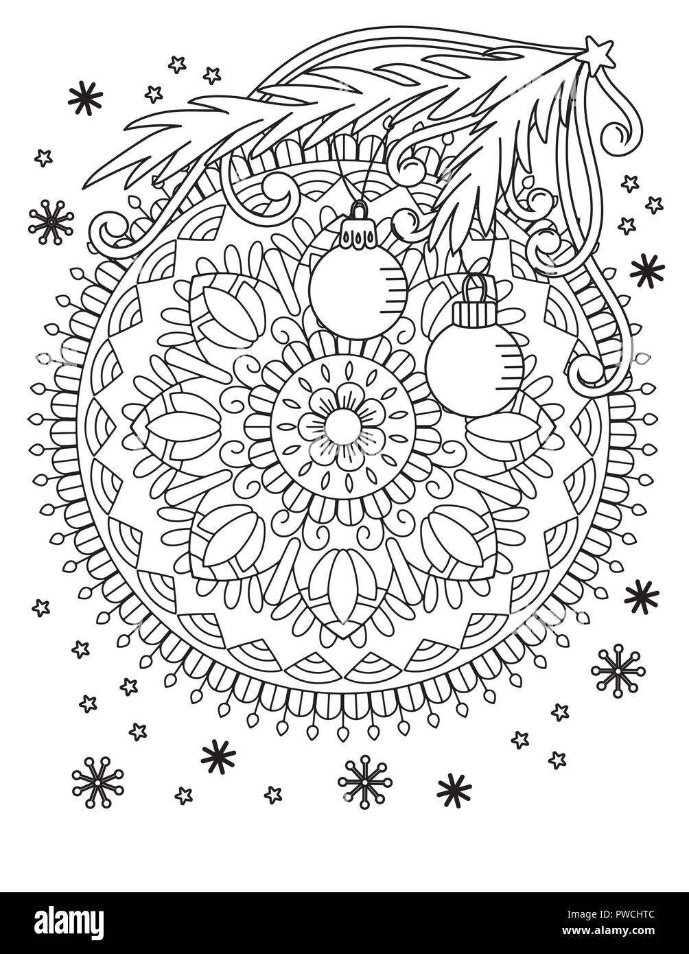 christmas mandala coloring pages printable