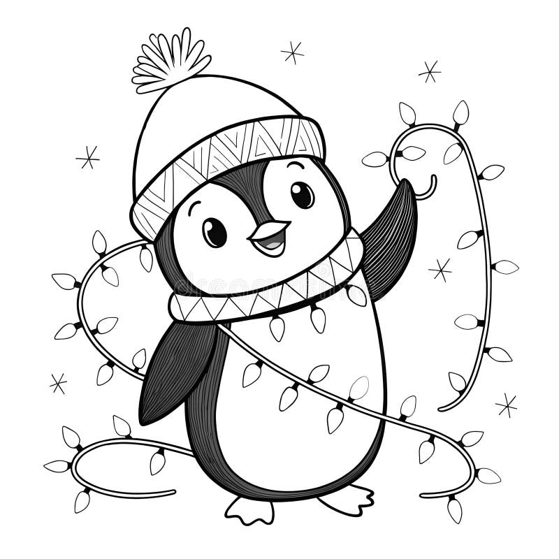 Christmas Penguin Coloring Page Stock Illustrations 527 Christmas Penguin Coloring Page Stock Illustrations Vectors U0026 Clipart Dreamstime