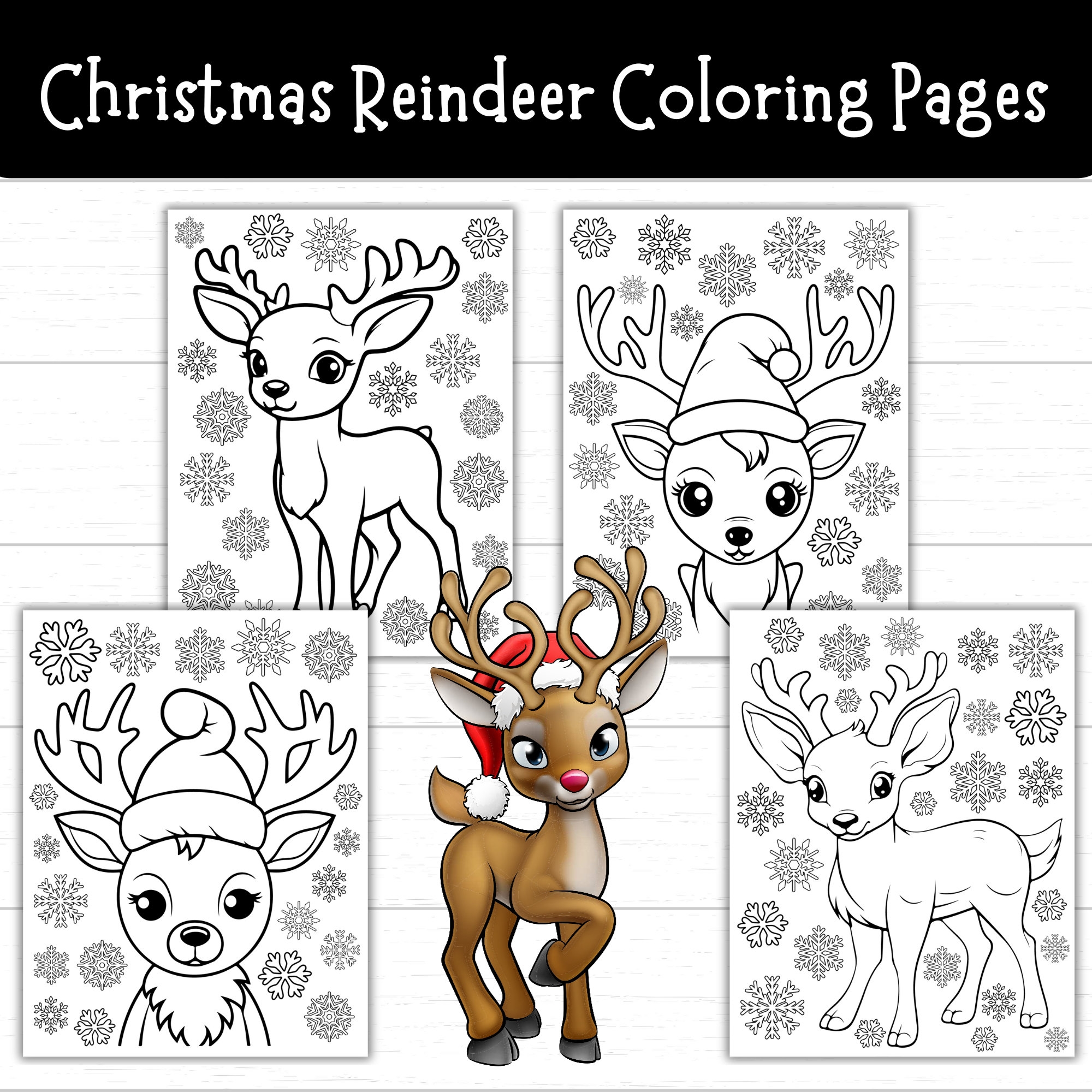 Christmas Reindeer Coloring Pages Winter Reindeer Coloring Pages 