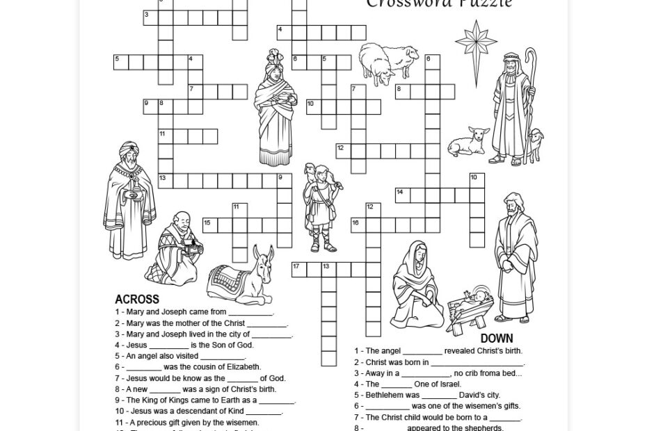 Christmas Story Crossword Puzzle Printable