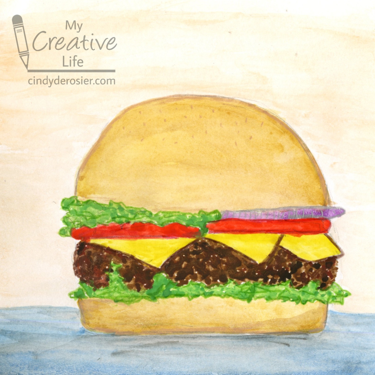 drawing a hamburger
